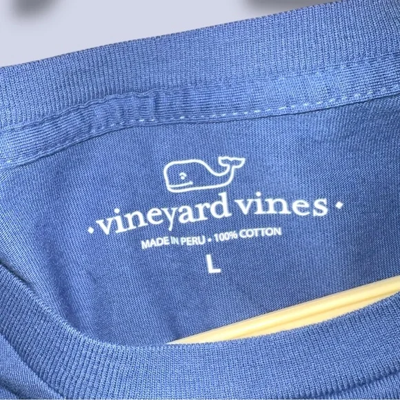 Vineyard Vines | Long-Sleeved Blue Lacrosse Tee | Large - Picture 3 of 4